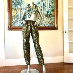 JERRY GIARDELLI Brocade Palazzo Pants S
